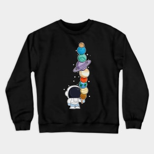 astronaut with ice cream Crewneck Sweatshirt